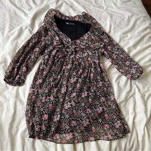 FREE SHIP Zara Floral Mini Dress (M)
